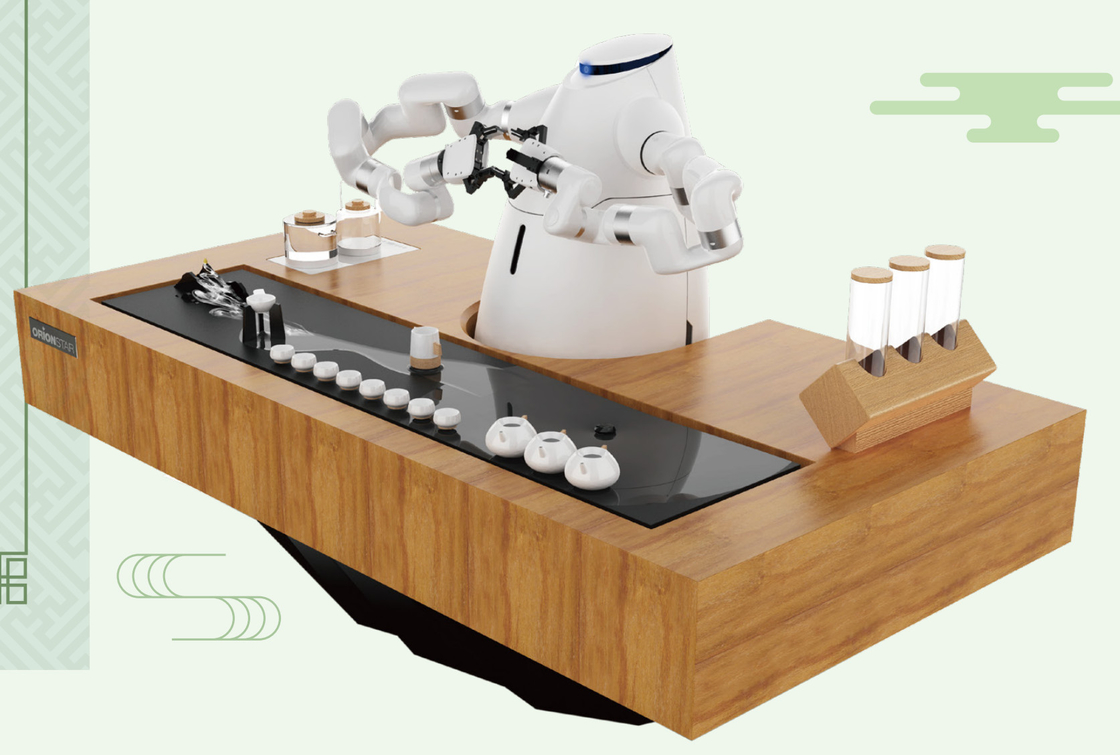 De de Machinerobot van de robotkoffie giet over Koffiezetapparaat Humanoid Twee Wapensthee Makend Robot 200kg