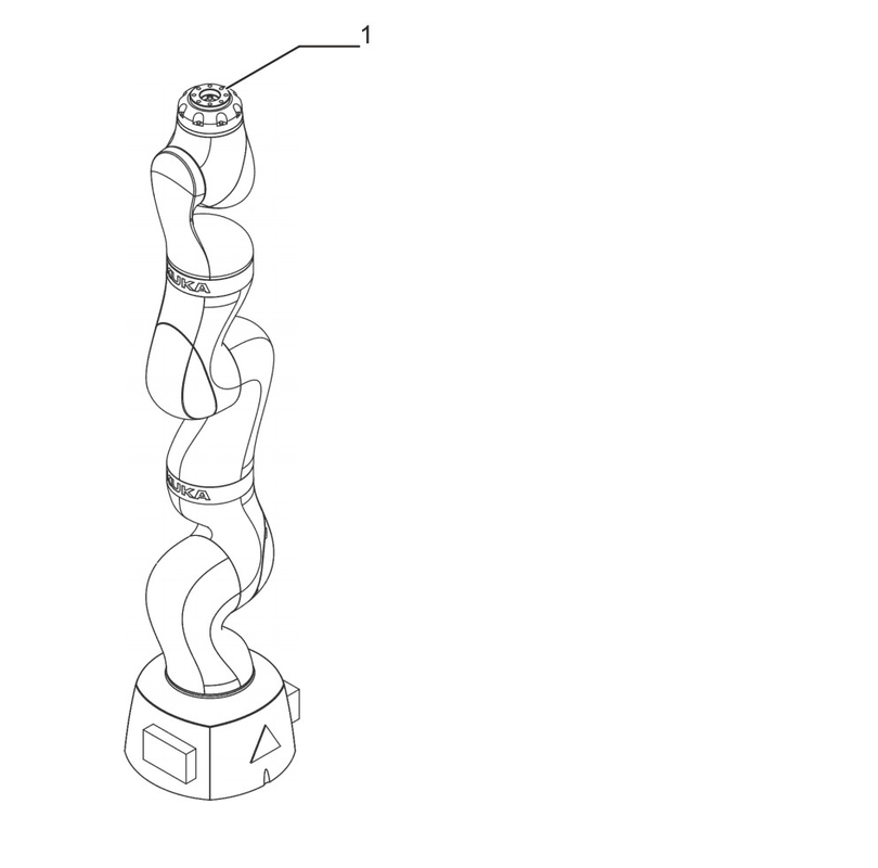 het wapentang flexibele uitgespreide 800mm van de kuka kleine robot voor assemblagelbr iiwa 7 R800