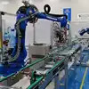 6 Aixs Yaskawa Robotarm GP180-120 met CNGBS aangepast beveiligingshek als palletiserende robot