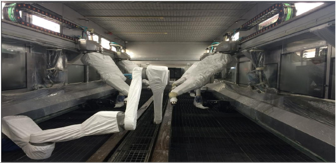 Oppervlakteweerstand 10 8Ω Robotschutters op maat voor robotmodel en -actie