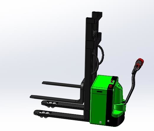 125 mm standaard hefhoogte Automatisch geleide vorkheftruck met een draagvermogen van 2000 kg