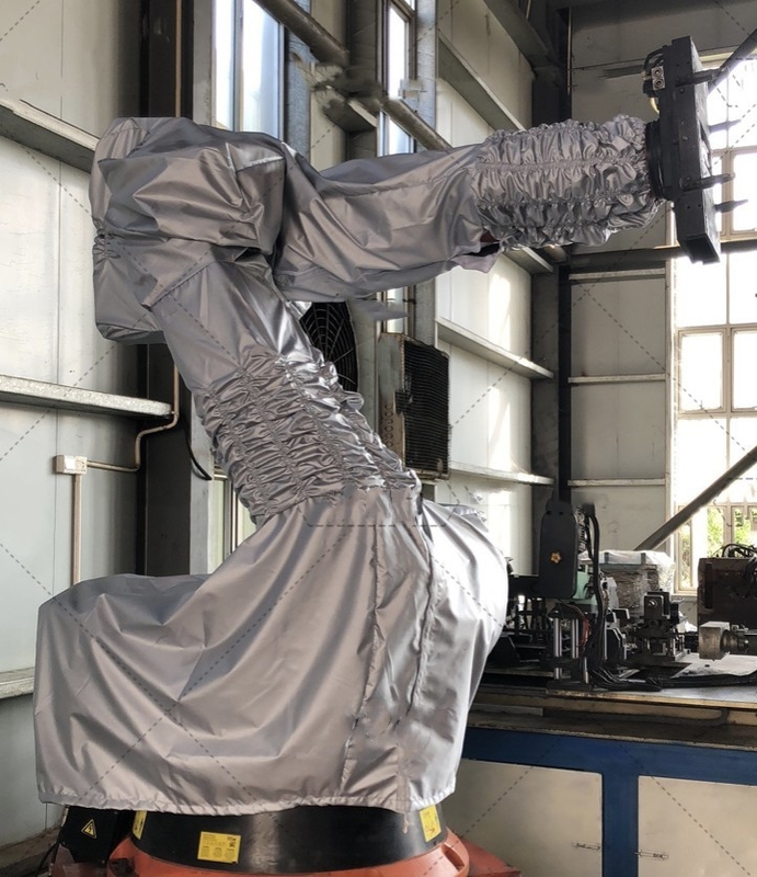 Waterdichte witte polyesterfilm bedekt beschermende nylon mouw voor verffabriek robots